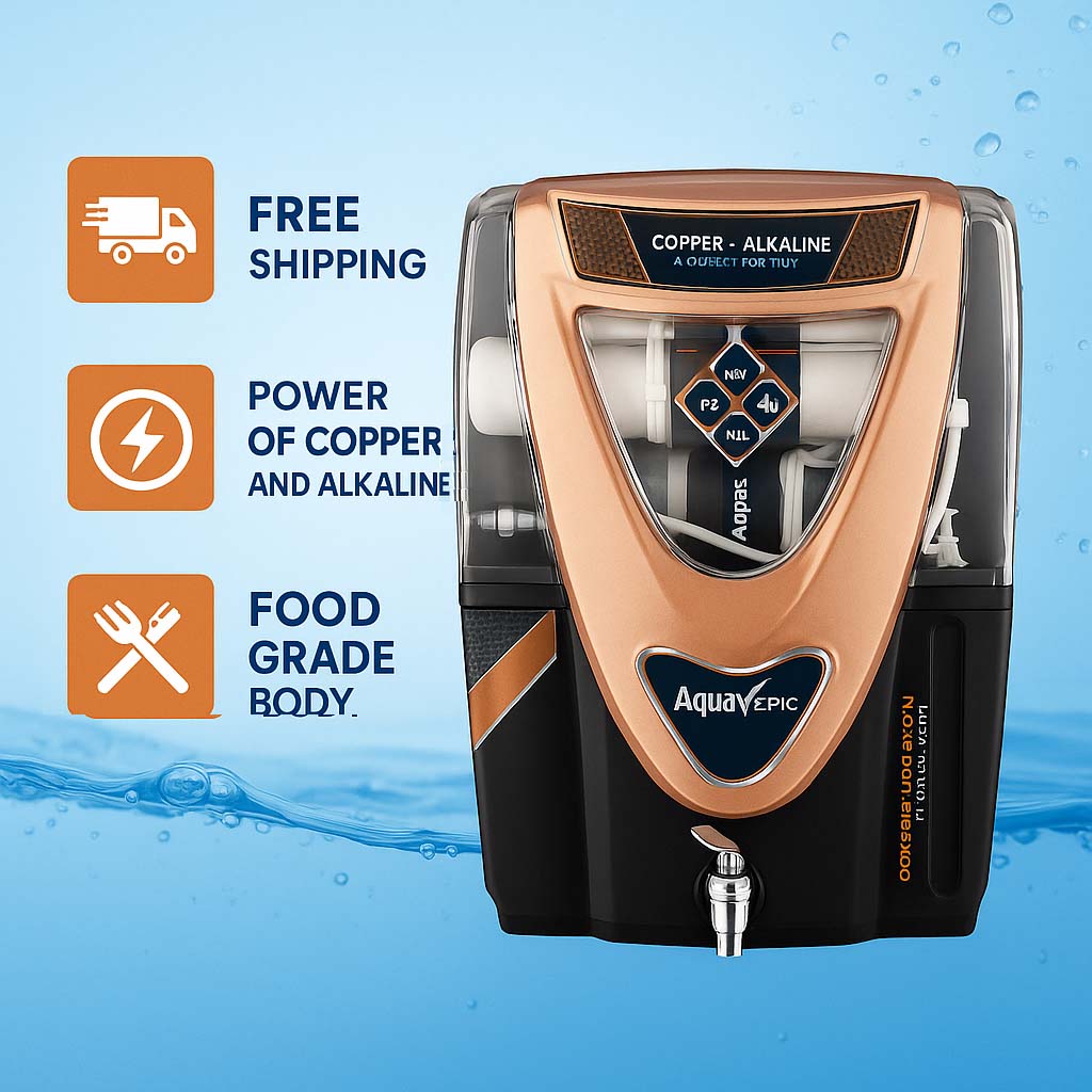 AQUAX EPIC Copper + Alkaline RO Water Purifier with 13Ltr Storage - Image 2