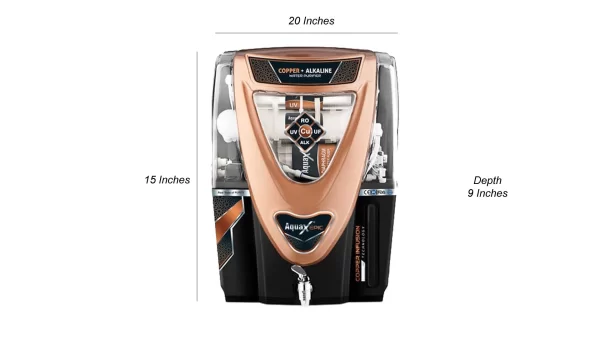 AQUAX EPIC Copper + Alkaline Water Purifier with 13Ltr Storage - Image 3