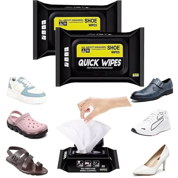 Shoe Cleaner Wipes 80 Pcs Best Quickly Remove Dirt & Stains