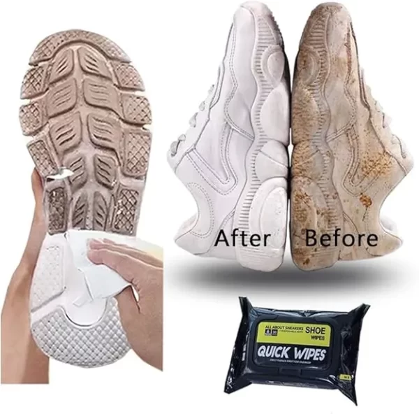 Shoe Cleaner Wipes 80 Pcs Best Quickly Remove Dirt & Stains - Image 3