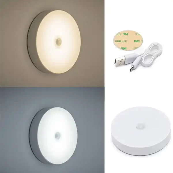 Wireless Battery Operated LED Motion Sensor Wall Light for Hallway, Wardrobe,   Basement, Cupboard, Garage (Multicolor) - Image 3