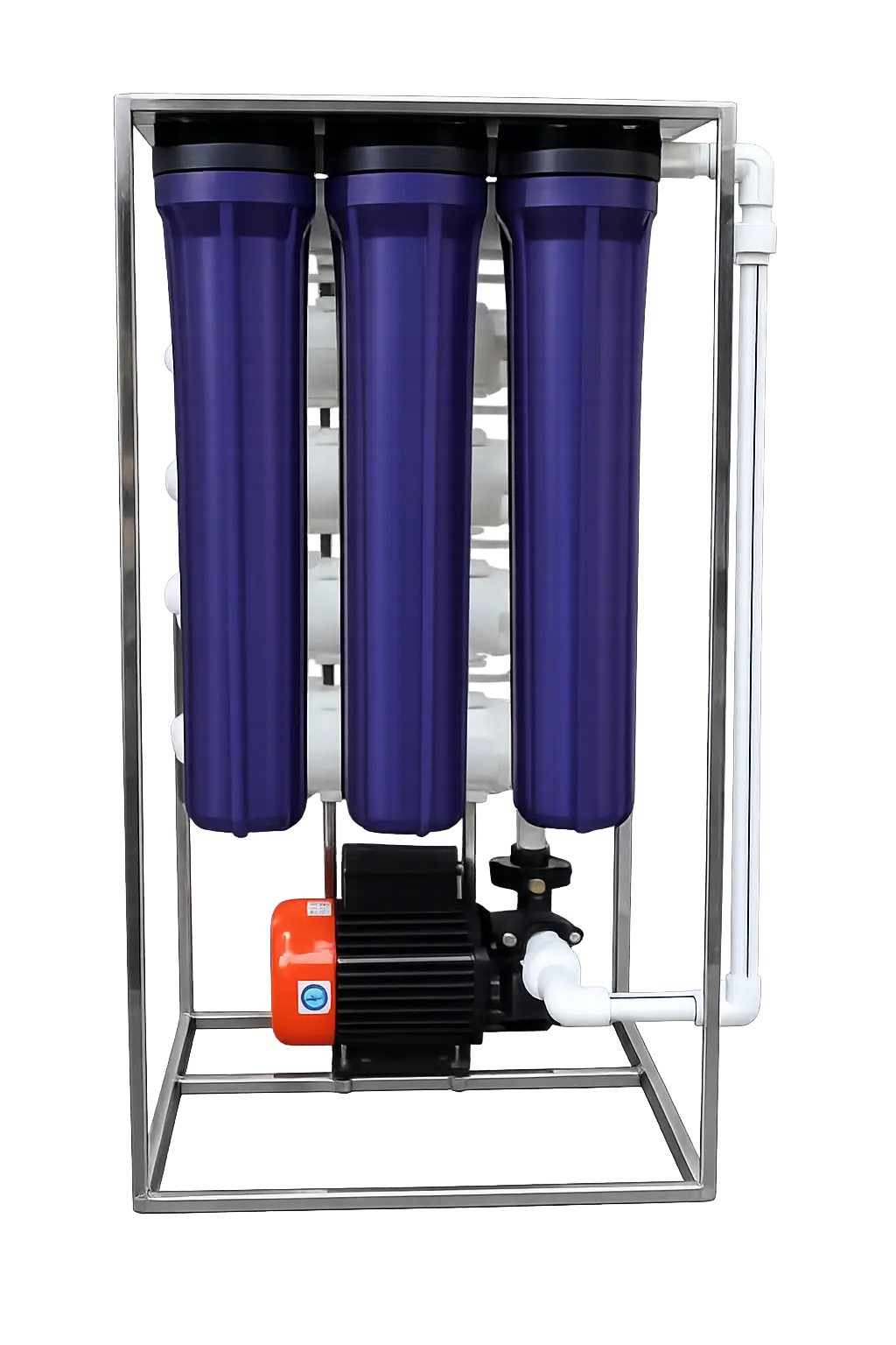 200 LPH Commercial RO Plant with CRI 1HP Motor & 4 x 300 GPD Membranes | Portable Mineral Water RO System for Bottling, Juice & Cold Drink Business